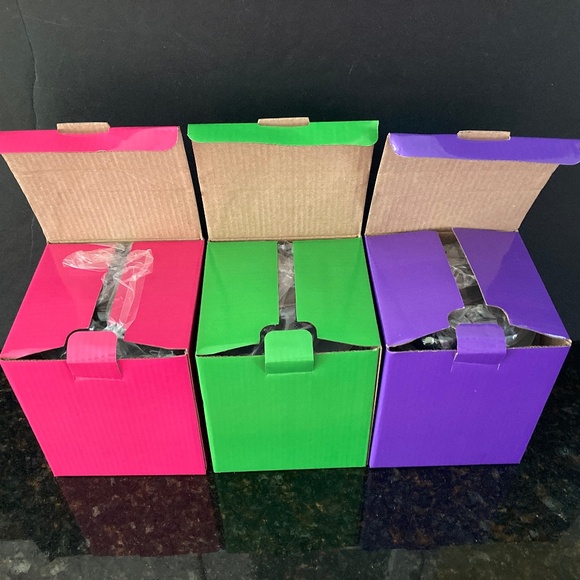 Brightease Set of 3 Mini Lanterns/Pink/Green/Purple/NEW IN INDIVIDUAL BOXES!!! - Picture 3 of 5